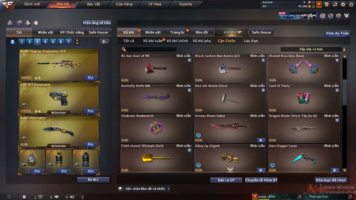 shop acc cf uy tin gia re